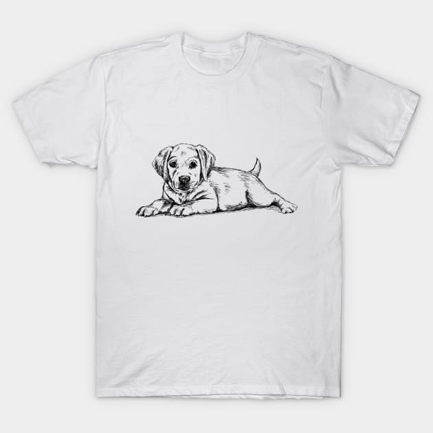 Puppy print T-Shirt by rachelsfinelines